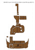 1998-2002 Cruisers Yachts 3870 Swim Platform Cockpit Pad Boat EVA Teak Floor Mat SeaDek MarineMat Gatorstep Style Self Adhesive