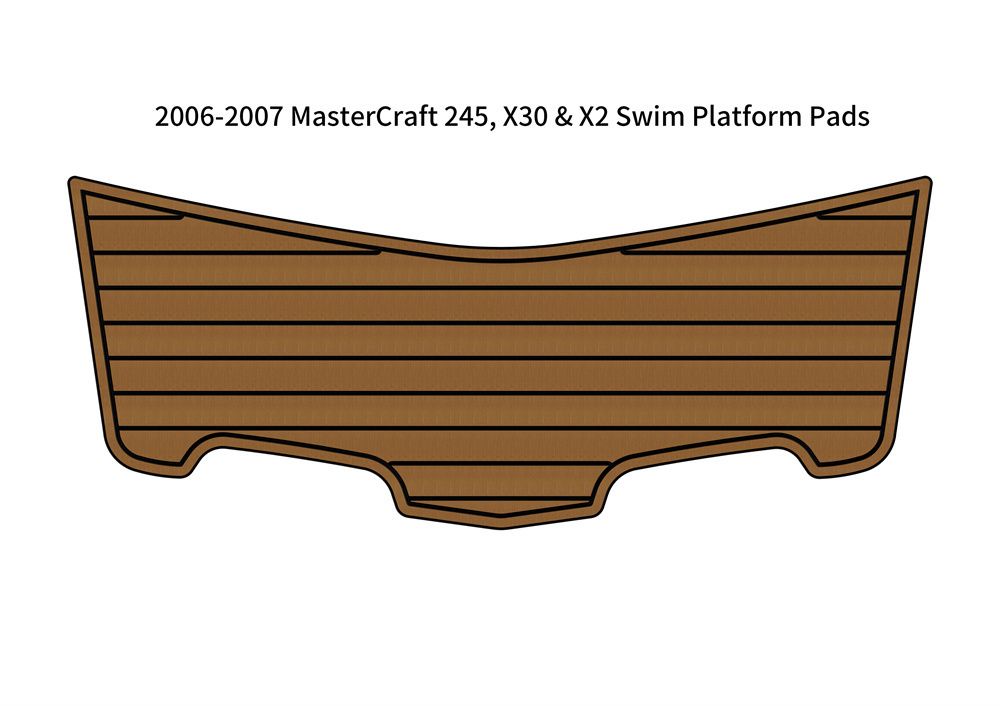 2006-2007 MasterCraft 245 X30 X2 Swim Platform Boat EVA Faux Teak Deck Floor Pad SeaDek MarineMat Gatorstep Style Self Adhesive