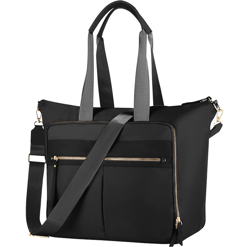 Travel Bag - Women's Travel Bag - Sports & Fitness Bag - Yoga Bag - Sports Bag - Carry-On Luggage - Waterproof & Durable - 40x21x34 cm - Dry/Wet Separation Luggage - Weekend Bag - black