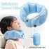 Portable Inflatable Travel Neck Pillow, Nap Pillow, Comfortable Neck Support for Long Trips, Easy to Pack for Business Trips and Travel, Foldable and Slim Travel Pillow - Blue