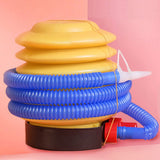 Portable foot-operated air pump, dual-port pump for both inflation and deflation, universal pump for balloons, swim rings, and inflatable toys, versatile air pump for parties and swimming gear, 95cm hose