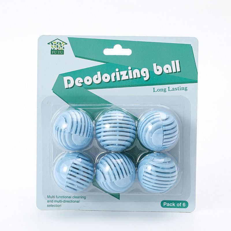 Shoe Deodorizing Balls - Deodorizing and Antibacterial Aromatherapy Beads for Wardrobes and Shoe Cabinets, Multiple Colors Available, Long-Lasting Odor-Eliminating Fragrance Balls, Pack of 6 - Blue