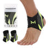 2-Pack Adjustable Compression Ankle Braces, Lightweight and Twist-Resistant - Green