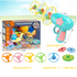 Bamboo Dragonfly Toy Gun Set with Glowing Frisbee Spinner – Outdoor Parent-Child Interactive Toy – Sky Blue