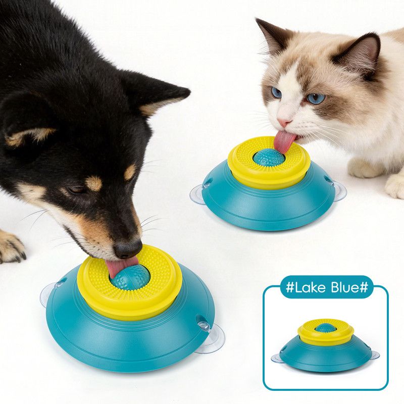Slow Feeder Lick Bowl, Universal for Cats and Dogs, a Fun and Stimulating Feeding Tool - Green