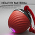 Electric Rolling Pet Ball for Cats and Dogs, Durable, Chew-Resistant, Rope-Knot, Squeaky, and Glowing Toy - Red