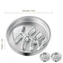 2-Piece Stainless Steel Slow Feeder Set for Pets, Reversible, for Cats and Dogs – Fishbone Design