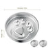 2-Piece Stainless Steel Slow Feeder Set for Pets, Reversible, for Cats and Dogs – Paw Design