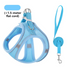 Breathable Reflective Pet Harness Set: Vest-Style Dog Harness + Leash - Blue-S