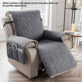 Waterproof and Non-Slip Single Armchair Cushion, Pet-Resistant and Machine-Washable Sofa Cover - Dark Gray