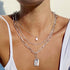 Artistic Face Pearl Necklace, Three-Strand Layered Gold-Plated Collar Necklace, Unique Women&