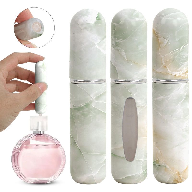 3-Pack - 5ml Portable Perfume Refill Bottles, Bottom-Fill Leak-Proof Travel Spray Bottles - Green