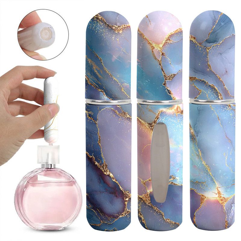 3-Pack - 5ml Portable Perfume Refill Bottles, Bottom-Fill Leak-Proof Travel Spray Bottles - Starry Blue