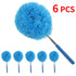 6-Pack, Telescopic Microfiber Duster with Extendable Handle, for High Ceilings & Fan Cleaning - Blue