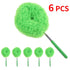 6-Pack, Telescopic Microfiber Duster with Extendable Handle, for High Ceiling & Fan Cleaning - Green
