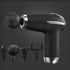 Black - Portable Mini Fascia Gun with 4 Massage Heads, Type-C Rechargeable Low-Noise Handheld Percussion Massager for the Gym