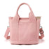 Multi-Compartment Canvas Tote Bag, 3-Way Handheld, Crossbody, and Shoulder Bag with Adjustable Strap for Daily Work and Shopping - Pink