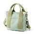 Multi-Compartment Canvas Tote Bag, 3-Way Handheld, Crossbody, and Shoulder Bag with Adjustable Strap for Daily Work and Shopping - Green