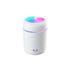 Mini Colorful Cup Humidifier, 300ml Portable USB Cool Mist Humidifier with 7-Color Night Light, for Car, Bedroom, Desk, and Office - White