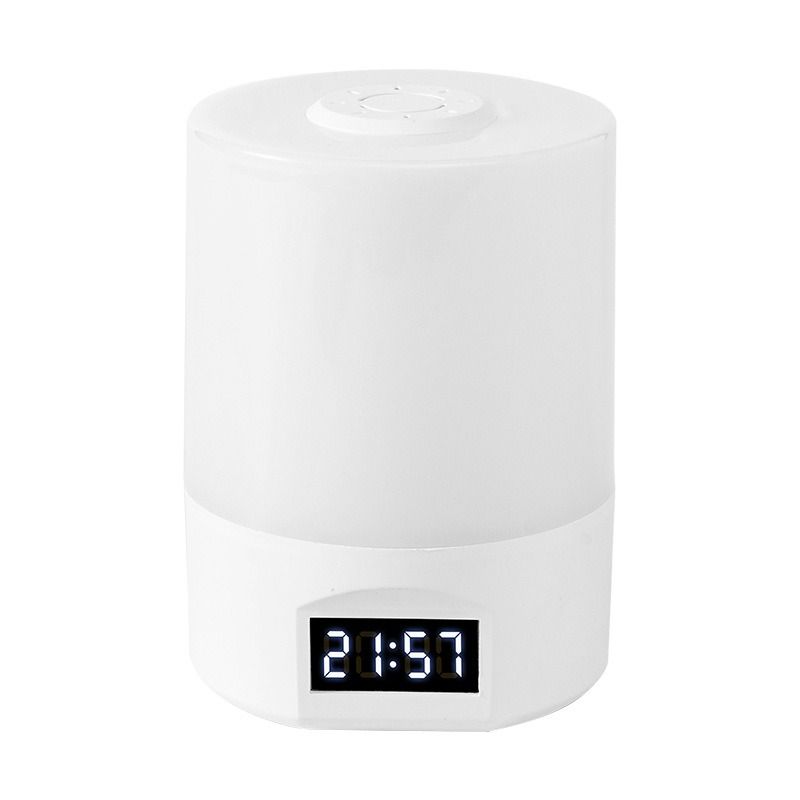 Remote Control Touch Bedside Night Light with Digital Clock, 3 Color Temperature & Dimmable LED Table Lamp,for Bedroom Baby Room Dorm