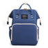 Large Capacity Dry/Wet Separate Nylon Backpack, Multifunctional Portable, Multi-Pocket Baby Diaper Bag Handbag - Blue