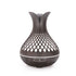 500ML Diamond Hollow Wood Grain Diffuser Humidifier, 7-Color LED Night Light, Remote Control, Timer, Continuous & Intermittent Mist - Dark Wood
