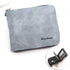 Vintage Matte PU Leather Zip-Around Bifold Wallet for Men, Multi-Card Slot Coin Purse with ID Window, Casual Short Billfold Purse (Gray-Blue)