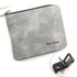 Vintage Matte PU Leather Zip-Around Bifold Wallet for Men, Multi-Card Slot Coin Purse with ID Window, Casual Short Billfold Purse (Dark Gray)