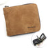 Vintage Matte PU Leather Zip-Around Bifold Wallet for Men, Multi-Card Slot Coin Purse with ID Window, Casual Short Billfold Purse (Brown)