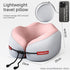 Portable Memory Foam U-Shaped Neck Pillow, Ergonomic 360° Support Adjustable Travel Pillow with Storage Case for Airplane, Car, Office - Pink
