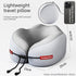 Portable Memory Foam U-Shaped Neck Pillow, Ergonomic 360° Support Adjustable Travel Pillow with Storage Case for Airplane, Car, Office - Gray