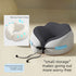 Memory Foam Travel Neck Pillow, U-Shaped Pillow with Ice Silk Cover, Adjustable Lock, and Storage Case for Airplane, Car, Office - Gray