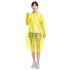 6-Pack - Disposable Thickened Open-Front Raincoat, Waterproof Poncho with Snap Buttons & Adjustable Hood, Portable for Hiking and Travel - Yellow