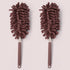 Chenille Duster, Strong Absorption & Dust Trapping Cleaning Brush, Reusable for Home, High Places, Crevices, Under Bed Cleaning - Brown