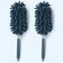 Chenille Duster, Strong Absorption & Dust Trapping Cleaning Brush, Reusable for Home, High Places, Crevices, and Under-Bed Cleaning - Blue