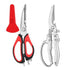 2-Pack Kitchen Scissors Set, Heavy-Duty Chicken Bone Shears & Detachable Kitchen Shears, 3Cr13 Stainless Steel & Magnetic Sheath - Red