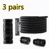 3 pairs Capsule Lock Elastic No-Tie Shoelaces, Lazy Stretch Shoe Laces for Kids, Adults, Sneakers, and Boots - Black