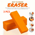 3-Pack - Stainless Steel Rust Cleaning Eraser, Multi-Purpose Stain Remover Block for Kitchen Limescale & Rust - Orange