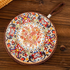 4-Pack - Chinese Retro Ceramic Trivet, Heat-Resistant, Non-Scratch Coaster with Cork Base, 17cm Round Table Mats - Floral Pattern