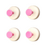 4-Pack - No-Drill Suction Cup Door Handle, Reusable Pull Knob for Wardrobes, Refrigerators, and Glass Sliding Doors - Pink