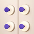 4-Pack - No-Drill Suction Cup Door Handle, Reusable Pull Knob for Wardrobes, Refrigerators, and Glass Sliding Doors - Blue