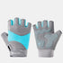 Blue - Size M - Silicone Anti-Slip Half-Finger Workout Gloves, Breathable Shock-Absorbing Gym Gloves for Cycling, One Pair, Unisex