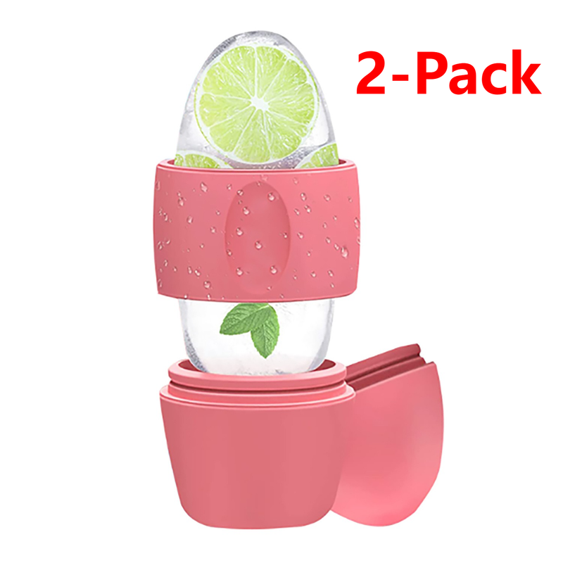 2-Pack - 2-in-1 Dual-Head Ice Beauty Device, Cold Compress Lifting and De-Puffing Skincare Tool for Home Use - Red