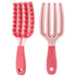 Two-Tone TPR Scalp Massage Shampoo Brush, Wet & Dry Hair Cleaning Comb for Itch Relief & Dandruff Removal—Pink