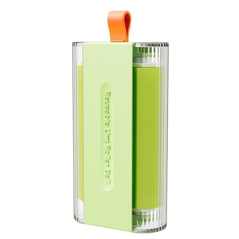 Double Roller Washable Lint Remover with Dust Cover, Portable Reusable Pet Hair and Dust Sticky Roller—Green