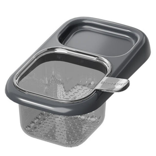 Sink Filter Drain Basket, Kitchen Wet/Dry Separation Food Residue Collector, Multi-function Storage Rack—Gray
