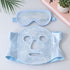 Gel Bead Hot & Cold Facial Mask & Eye Mask Set, Cooling Heating Pack for Face & Eye Relief—Blue