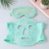 Gel Bead Hot & Cold Facial Mask & Eye Mask Set, Cooling and Heating Pack for Face and Eye Relief—Green