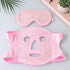 Gel Bead Hot & Cold Facial Mask & Eye Mask Set, Cooling Heating Pack for Face & Eye Relief—Pink