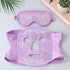 Gel Bead Hot & Cold Facial Mask & Eye Mask Set, Cooling and Heating Pack for Face and Eye Relief—Purple